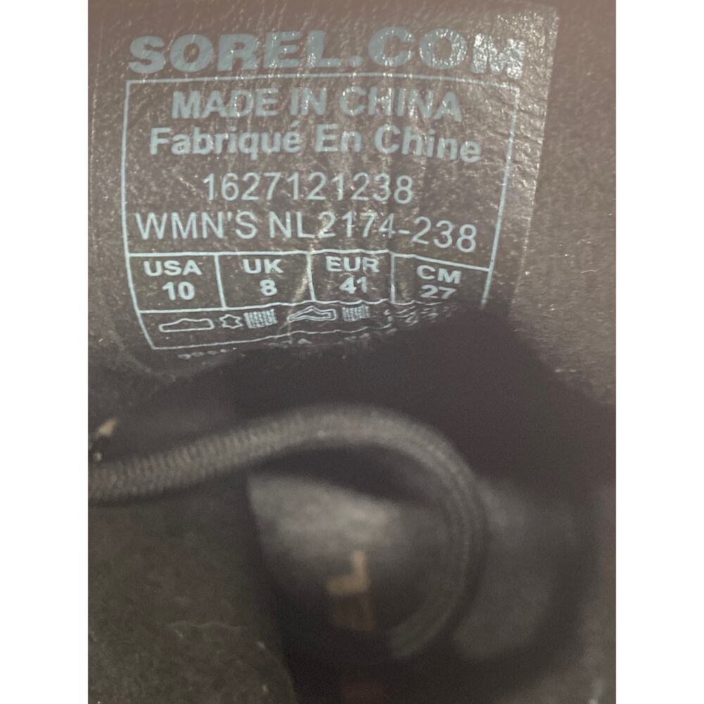 Sorel PDX Wedge Ankle Black Tan Boots Women Size 10 - Picture 8 of 8